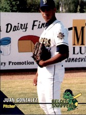 1995 Beloit Snappers Team Issue #18 Juan Gonzalez Dominican Republic DR Card