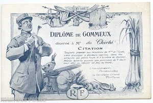 HUMOUR. HUMOR. DIPLOME DE GOMMEUX. GUERRE. WAR - Foto 1 di 1