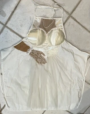 BRIDE SILHOUETTE APRON COSTUME DRESS UP - Image 1 of 2