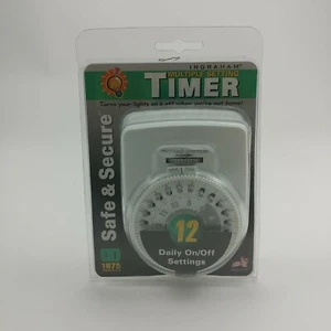 Light Timer Vacation Multi-Settings (12 Daily On Off) 1875 Watts Safe & Secure  - Picture 1 of 4