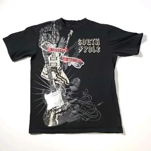 South Pole Shirt Men's Black Gold Metal Thunder Limited Edition Guitar Size 2XL? - Picture 1 of 9