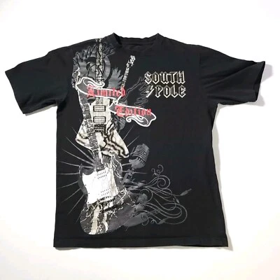 Camisa Polo Sur Para Hombre Negro Dorado Metal Thunder Edición Limitada Guitarra Talla 2XL? Foto 1 de 4