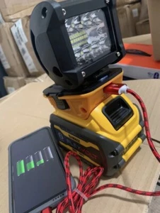 custom made DeWalt 20v LED light, 2nd Gen, wide beam, low voltage protection