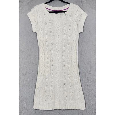 TOMMY HILFIGER Vestido Suéter Mujer Mediano Beige Avena Cable Tejido Lana Angora Foto 1 de 4