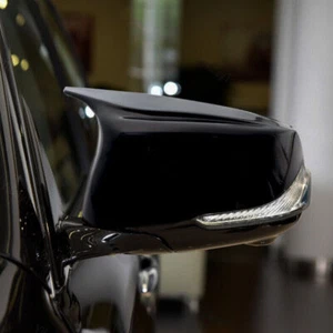 2*Mirror Cover Cap For Infiniti Q50 Q60 Q70 2014-2021 M3 Style Side Gloss Black - Picture 1 of 12