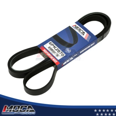 Ремень Serpentine подходит для Chrysler Dodge Ford Mercury 2,5 3,0 4,0 4,6 6,1 л 6 PK2070  - Изображение 1 из 4