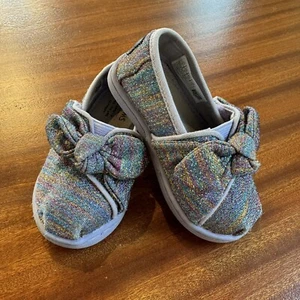 Baby Girl Tom’s Shoes Alpargata Glitter Sz 5 - Picture 1 of 11