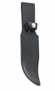 Schwarze Leder feste Klinge Messerscheide mit Druckknopf für 7" Klingen 2710-Q - Bild 1 von 8