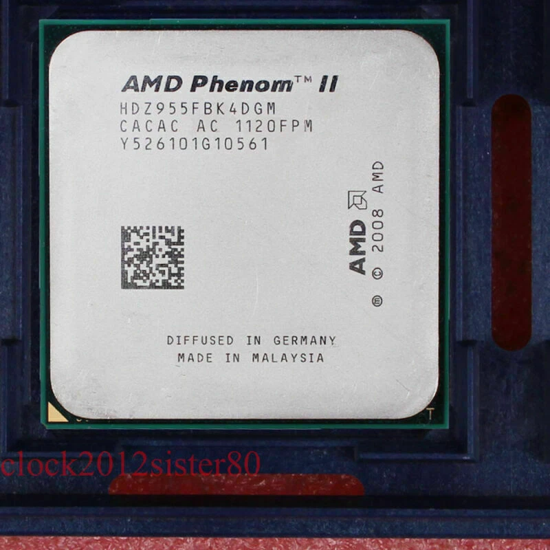 Good work AMD Phenom II X4 4000 MHz 3.2 GHz AM3 CPU Processor 955 HDZ955FBK4DGM - Image 1 of 1