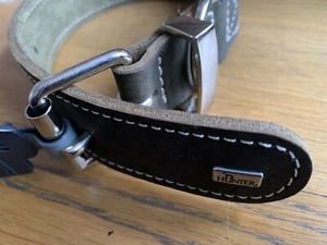 Hunter Leder Hundehalsband klein oliv - Bild 1 von 4