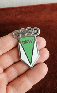 VINTAGE EMAILLE AUTO / MOTORRAD EMBLEM / ABZEICHEN # DKW AUTO UNION DEUTSCHLAND - Bild 1 von 5