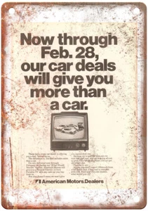 Vintage 1971 American Motors AMC Auto Ad Reproduction Metal Sign A11504 - Picture 1 of 2