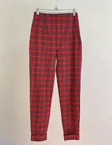 90s Escada Sport elastische High Waist Tartan Hose 90er Vintage - Bild 1 von 11