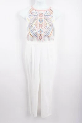 Женский комбинезон Champagne & Strawberry Anthropologie M белый ацтекский с вышивкой - Изображение 1 из 4