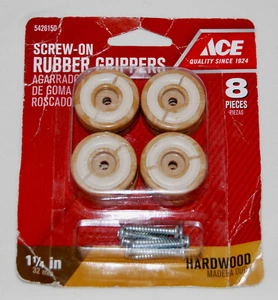 Ace Hardware 1 1/4in Hardwood 8pc Screw-On Rubber Grippers 5426150 - Picture 1 of 7