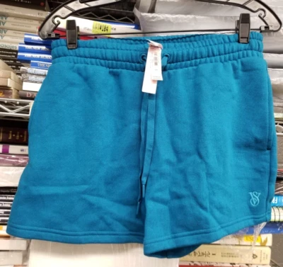 Pantalones Cortos Victoria's Secret 11215667 Algodón Tiro Alto Polar Talla S - Azul Foto 1 de 4