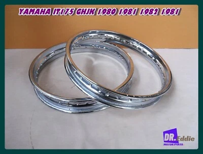 Fit Yamaha IT175 G/H/J/K 1980-1981  Front & Rear Steel  Wheel Rim Set **bi4695** Foto 1 de 4