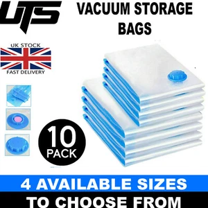 10 PACK STRONG VACUUM STORAGE SPACE SAVING BAGS VAC BAG SPACE SAVER VACUM BAGS - Picture 1 of 1