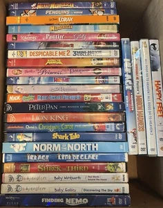 LOT - OF-26-CHILDREN-Movies DVDs-Nickelodeon-Disney-Barbie & More - Picture 1 of 2
