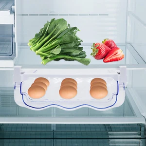 Auto Rolling Egg Holder Storage Box for Refrigerator Egg Tray Fridge Organizer - Picture 1 of 24