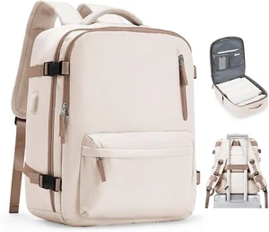 Reise Arbeitsrucksack 18'' Flug zugelassen Handgepäck Laptop 35L leicht, creme - Bild 1 von 4