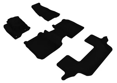 Floor Mats Custom Fit Liners Kagu All Weather Black 1st-3rd Row for 2009-19 Flex Foto 1 de 4