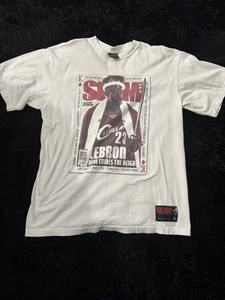 VTG 00s Lebron James Slam Magazine Graphic Promo T Shirt NBA Basketball XL - Picture 1 of 4