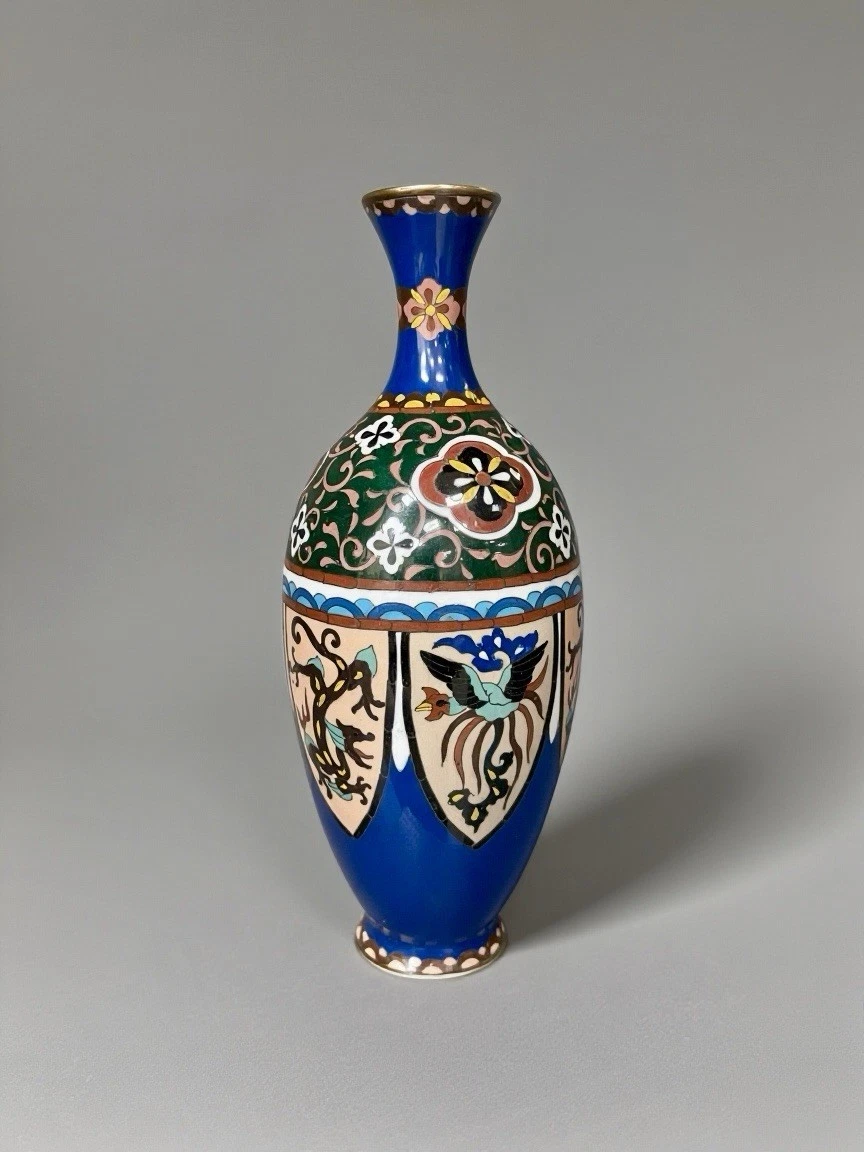 多色景泰蓝1900-1940 年日本花瓶| eBay