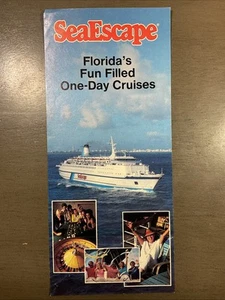 1986 Sea Escape Floridas One Day Cruise Brochure Price Guide B37 - Picture 1 of 3
