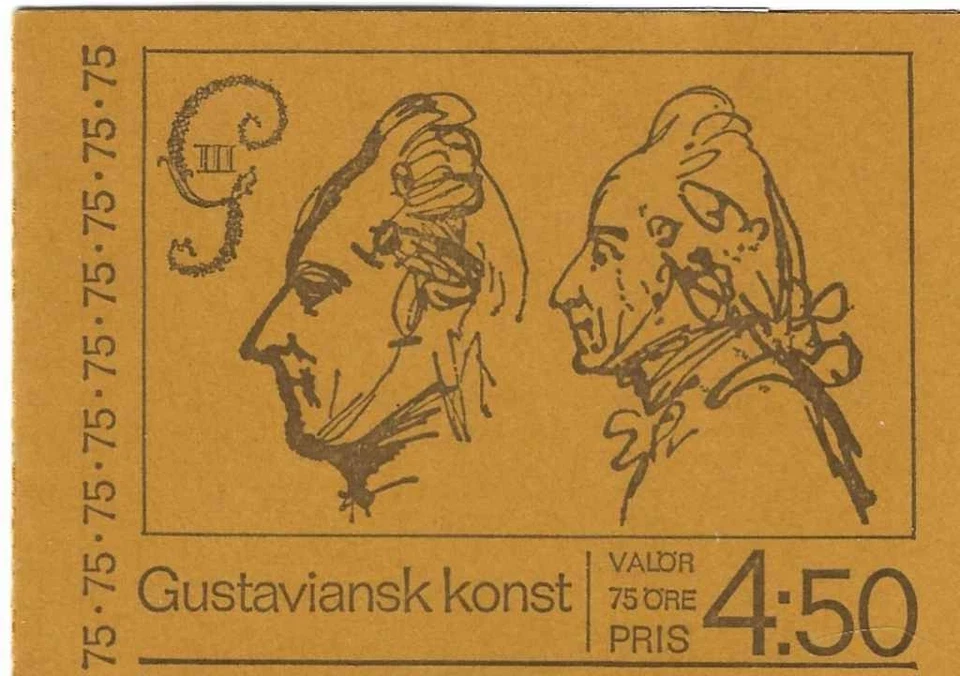 Sweden Stamp Booklet 1972 SC# 945a 18th Century Swedish Art ', BP of 6, #940-94 - Image 1 of 3