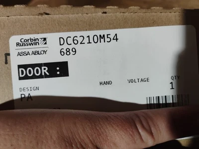 CORBIN RUSSWIN DC 6210 M54 689 TRI MONTAJE CIERRE PUERTA ALUMINIO NUEVO Foto 1 de 4