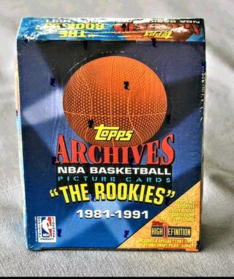 1993 Topps Archives NBA Basketball “The Rookies” 1981-1991 Box (24 packs) - Image 1 of 3