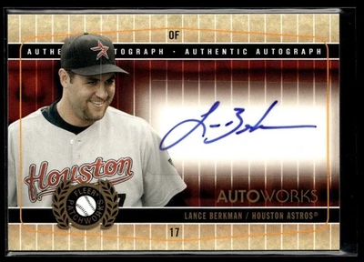 2005 Fleer Patchworks Autoworks Lance Berkman Auto Houston Astros #AW-LB - Image 1 of 2