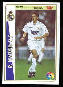 💥 1994 RAUL ROOKIE CARD #72 REAL MADRID LA LIGA MUNDICROMO 💥 - Picture 1 of 2