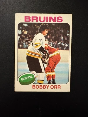 1975-76 OPC O-pee-Chee NHL Hockey #100 Bobby Orr HOF Boston Bruins VG-EX! SHARP — 第 1/2 张图片