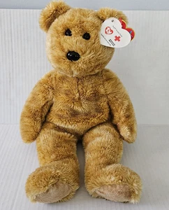 2001 Ty Rotes Kreuz 15 Zoll Cashew Beanie Buddies brauner Teddybär Plüschtier - Bild 1 von 10