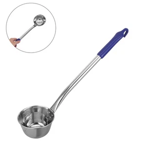  Scopa acqua manico lungo acciaio inox mestolo tazza cucchiaio metallo appeso porridge - Foto 1 di 9