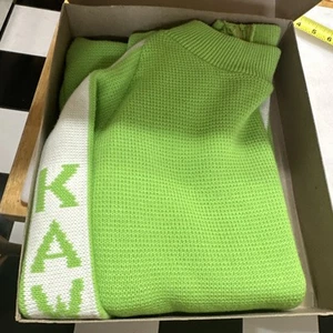 Maglione Kawasaki NOS vintage, abbigliamento ufficiale Kawasaki Factory anni '70, XS - Foto 1 di 11