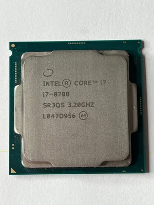 CPU Intel Core i7-8700 SR3QS 3,20 GHz (Turbo 4,60 GHz) 6 núcleos 12M LGA-1151 de 8ª generación Foto 1 de 2