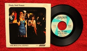 THE ROLLING STONES     HONKY TONK WOMEN    1969 LONDON 45 AND PICTURE SLEEVE - Imagen 1 de 1