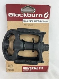 Blackburn Universal Replacement Bicycle Bike Pedal Set Fits 1/2" & 9/16" BN10 - Picture 1 of 3