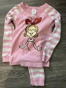 Hanna Andersson Girls’ Dr. Seuss Cindy Lou (2) Pc Pajama Set EUC - Size 120 6/7 - Picture 1 of 2