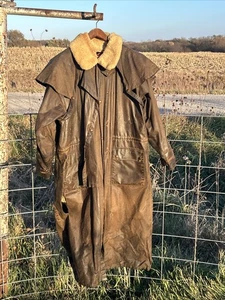 VTG Outback Trading Co. Original Australian Drover Coat Oilskin Duster XXL AS IS - Picture 1 of 12