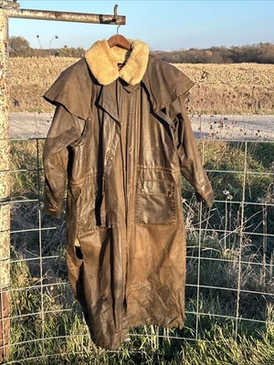 VTG Outback Trading Co. Original Australian Drover Coat Oilskin Duster XXL AS IS - Image 1 of 4
