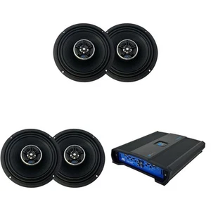 ATG Audio Power Sports Two Pair 6.5" Speakers with Class A/B 2400 Watt Amplifier - Picture 1 of 7
