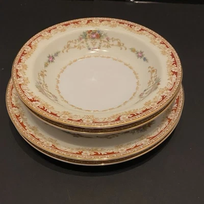 VTG Noritake Mystery #173 Rim Fruit / Dessert Sauce Bowls & Bread Plates - Image 1 of 4