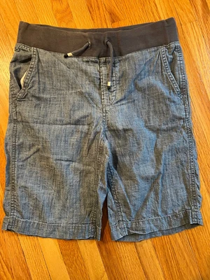 Shorts chino Gap infantil masculino tamanho XL azul denim cordão leve  - Imagem 1 de 3