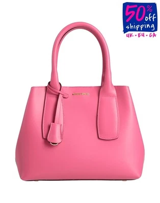 PVP €324 GIANNI NOTARO Bolso de Mano de Cuero Logo Bolsa Extraíble Correa Desmontable - Imagen 1 de 4