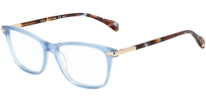 Rag & Bone Women's Blue Rectangle Eyeglass Frames w/ Tort. Temples 3031 0PJP 16 - Picture 1 of 3