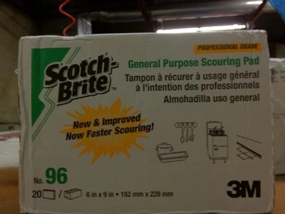 3m 08293 Scotch-brite General Purpose Scouring Pad 96, 6" X 9", 20/box (mmm96) - Изображение 1 из 2
